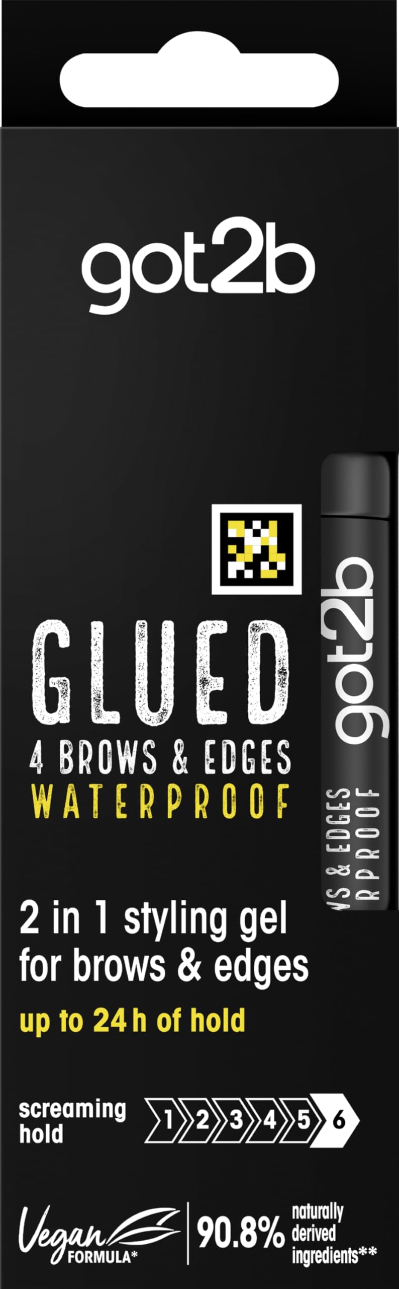 Got2B bottle front view showing label and compact 16ml size, reliable hold
