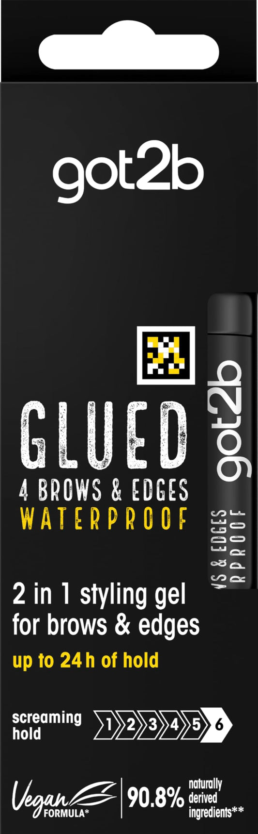 Got2B bottle front view showing label and compact 16ml size, reliable hold
