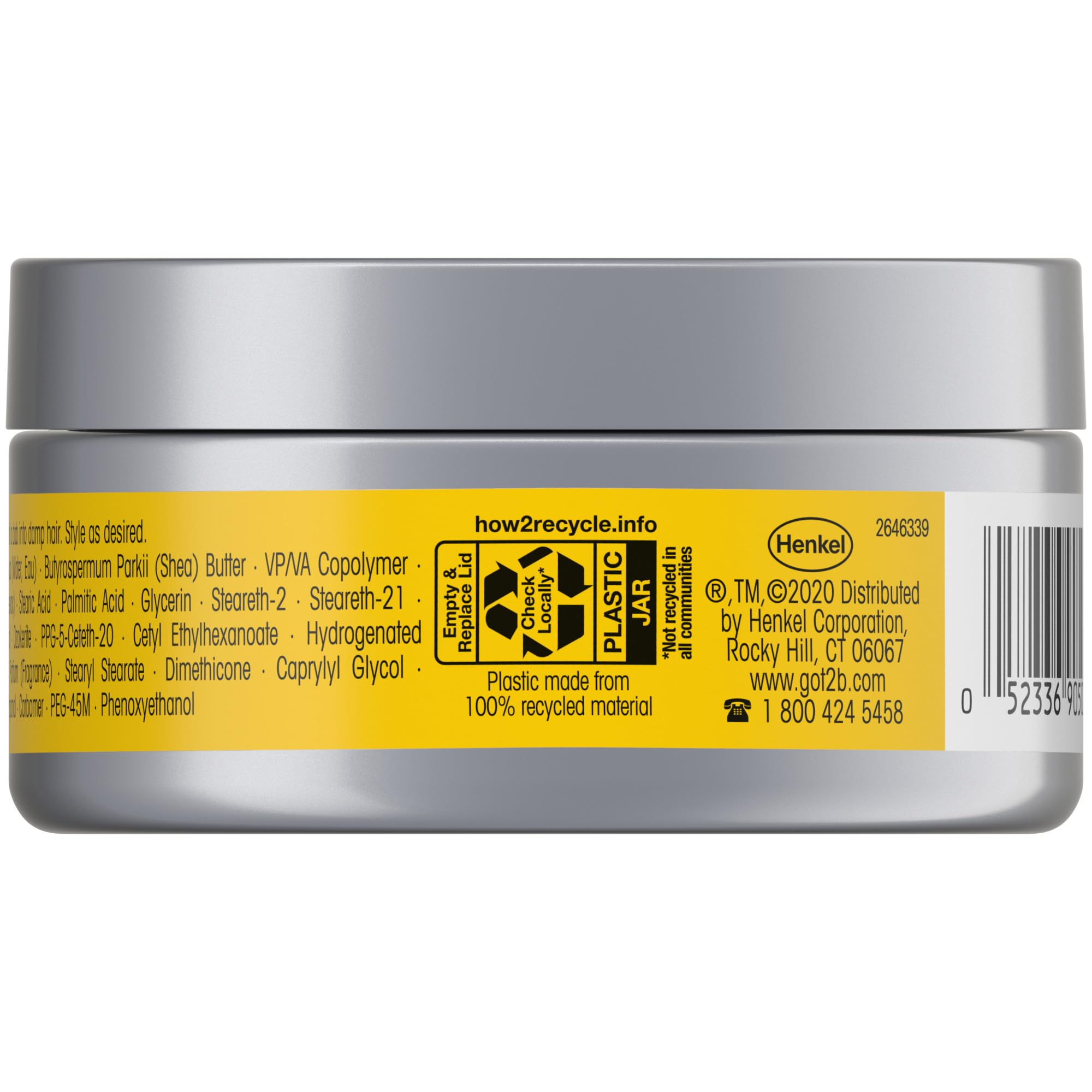 Got2B jar in hand illustrating compact 2 oz size for travel convenience benefit