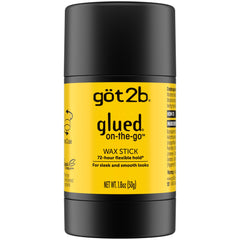 got2b glue on-the-go front packaging shows compact travel-friendly styling wax