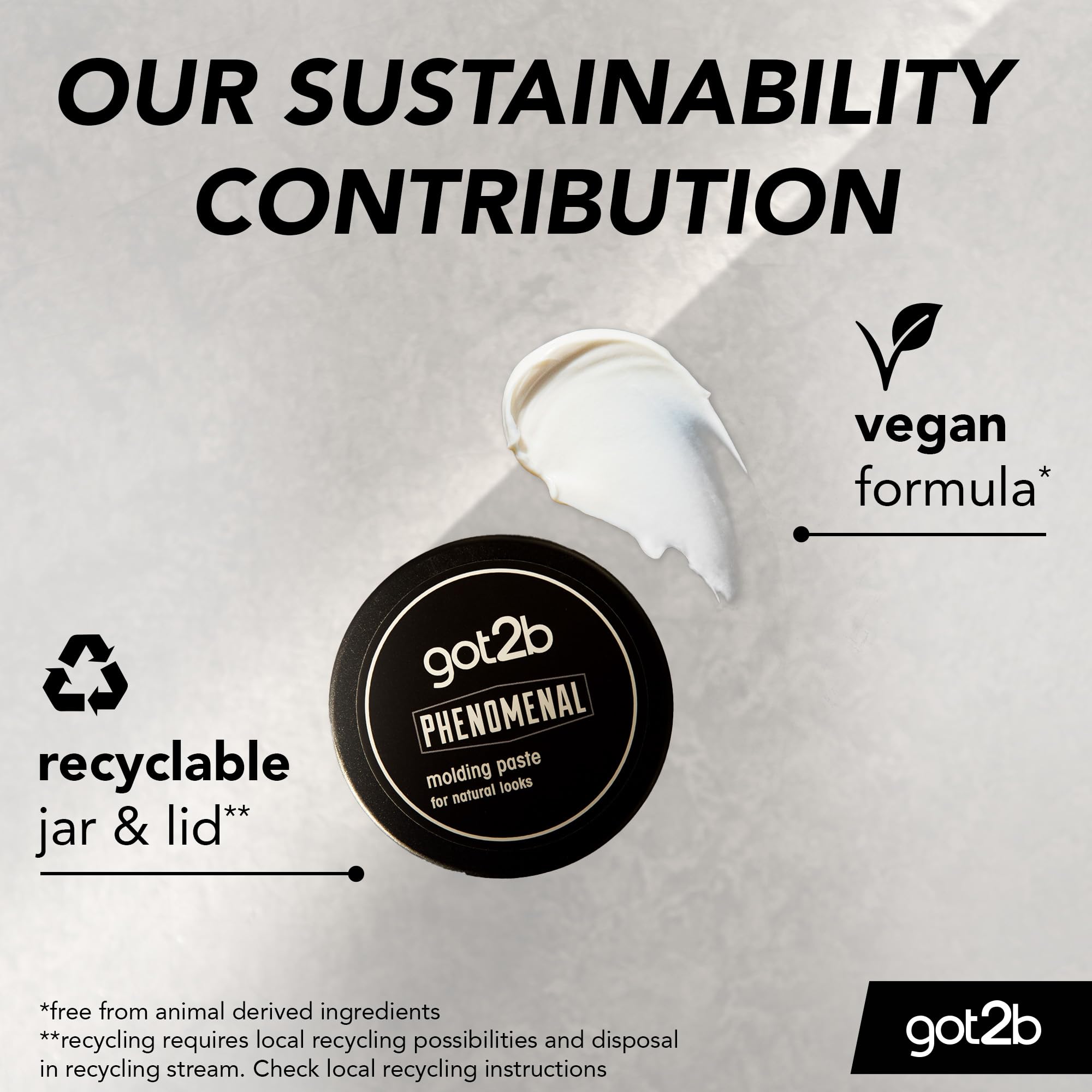 Got2B ingredients label close-up highlighting formulation benefits
