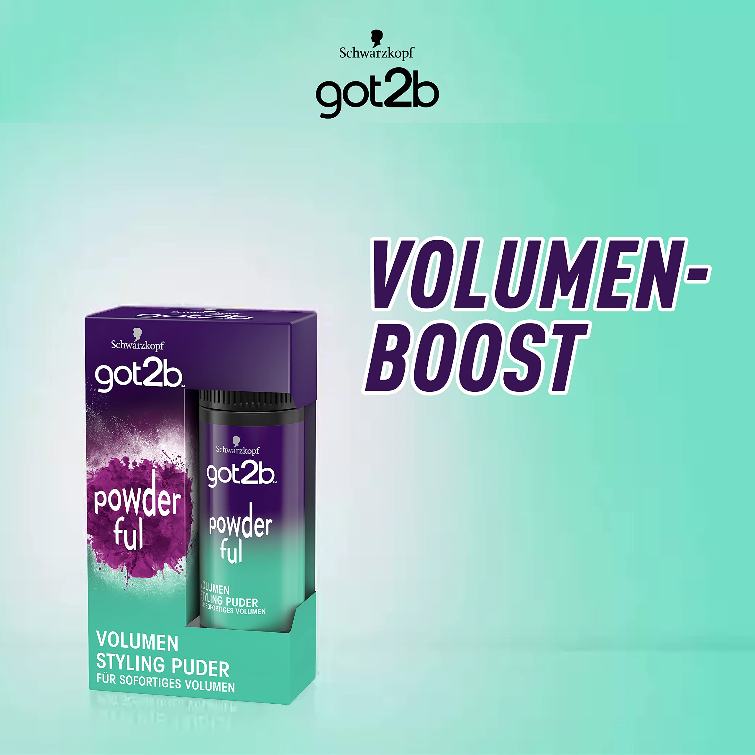 Got2B open container with fine powder visible offering instant root lift and texture