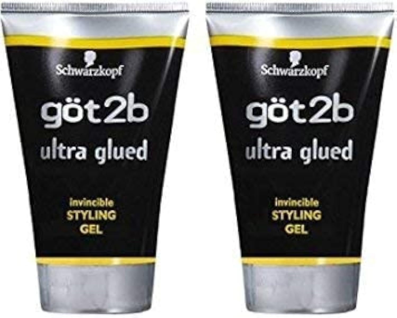 Got2B hair styled with gel showing strong hold and shine