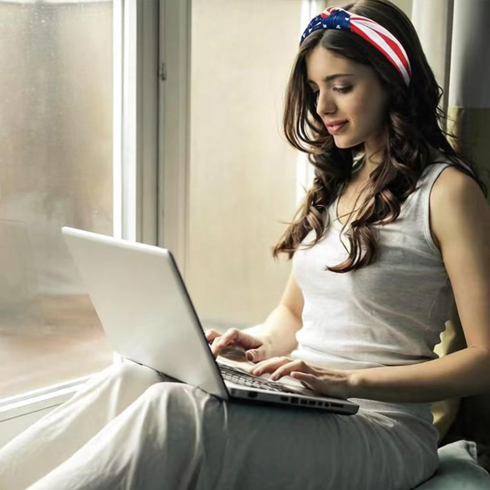 Goulogh styled with casual outfit demonstrating how accessories elevate a patriotic ensemble