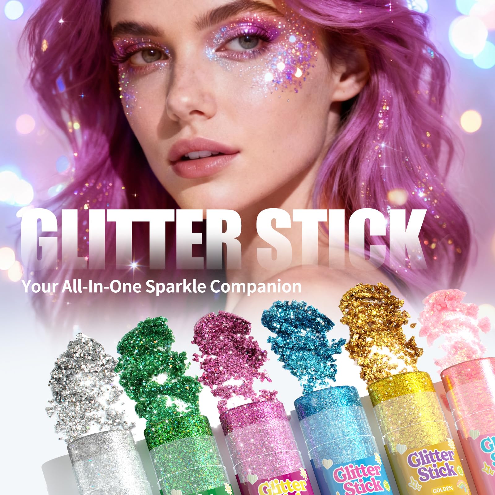gowwim stick texture close-up highlighting chunky glitter shimmer