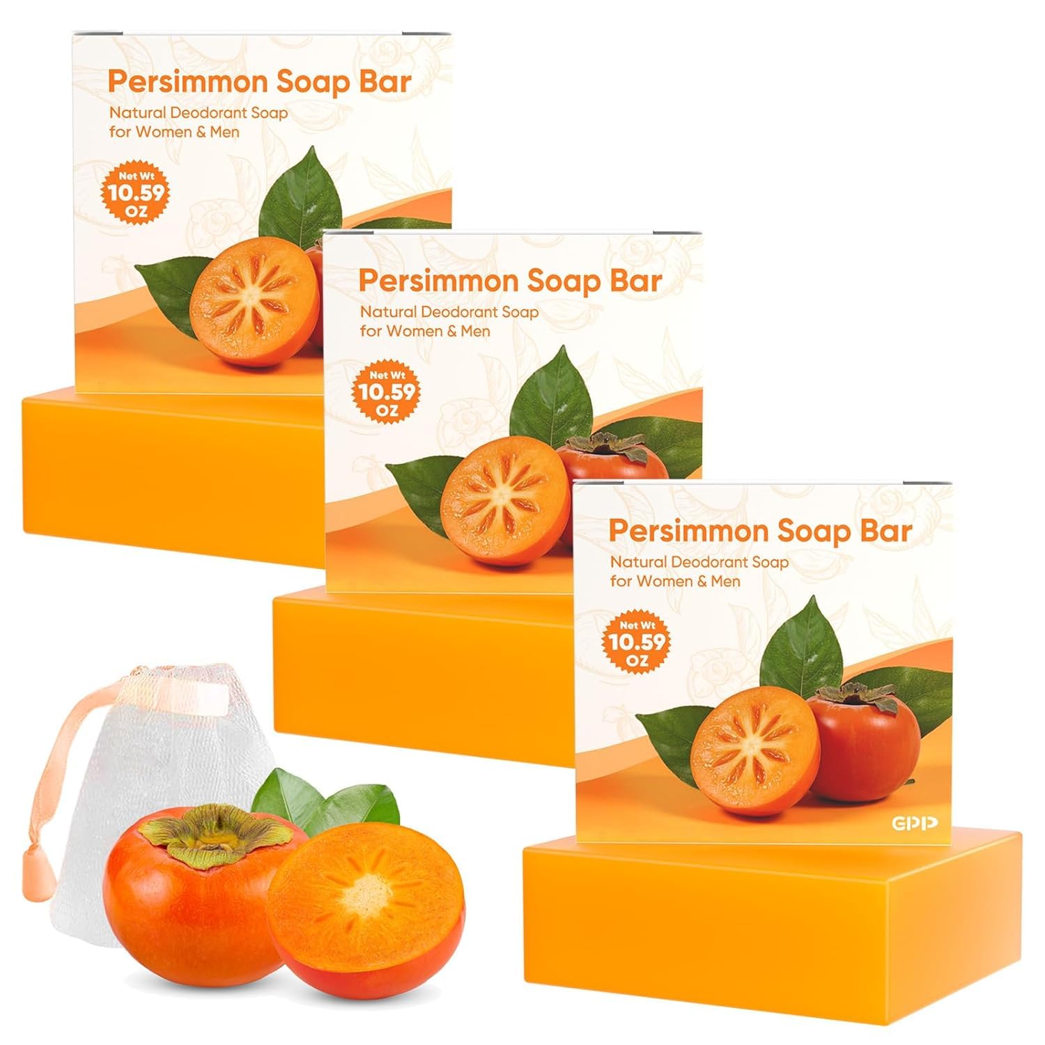 GPP persimmon bar front packaging showing clean, natural branding and benefit