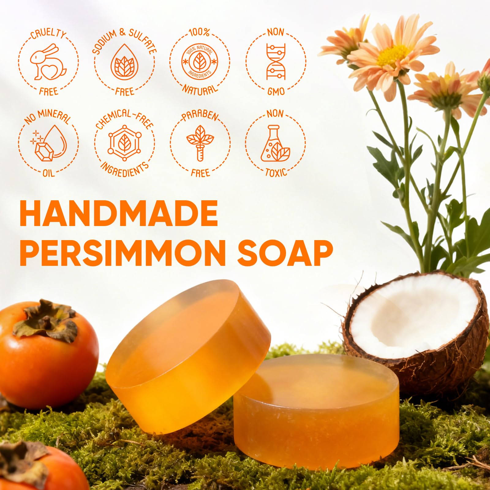 GPP persimmon soap ingredient label detail highlighting natural extracts