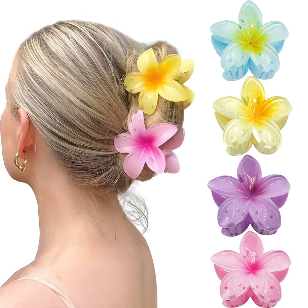 GQLV front packaging showing four floral clips, stylish gift-ready presentation