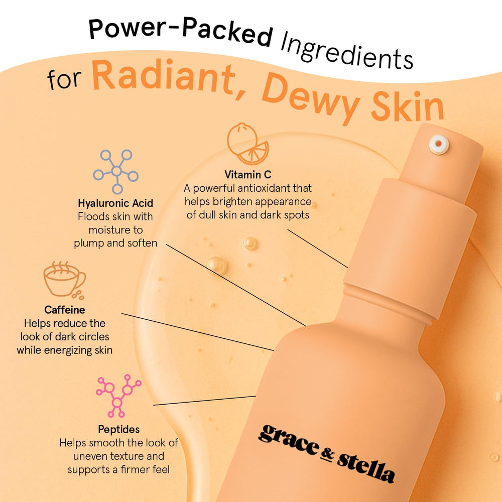 grace & stella label detail highlighting ingredients and benefits