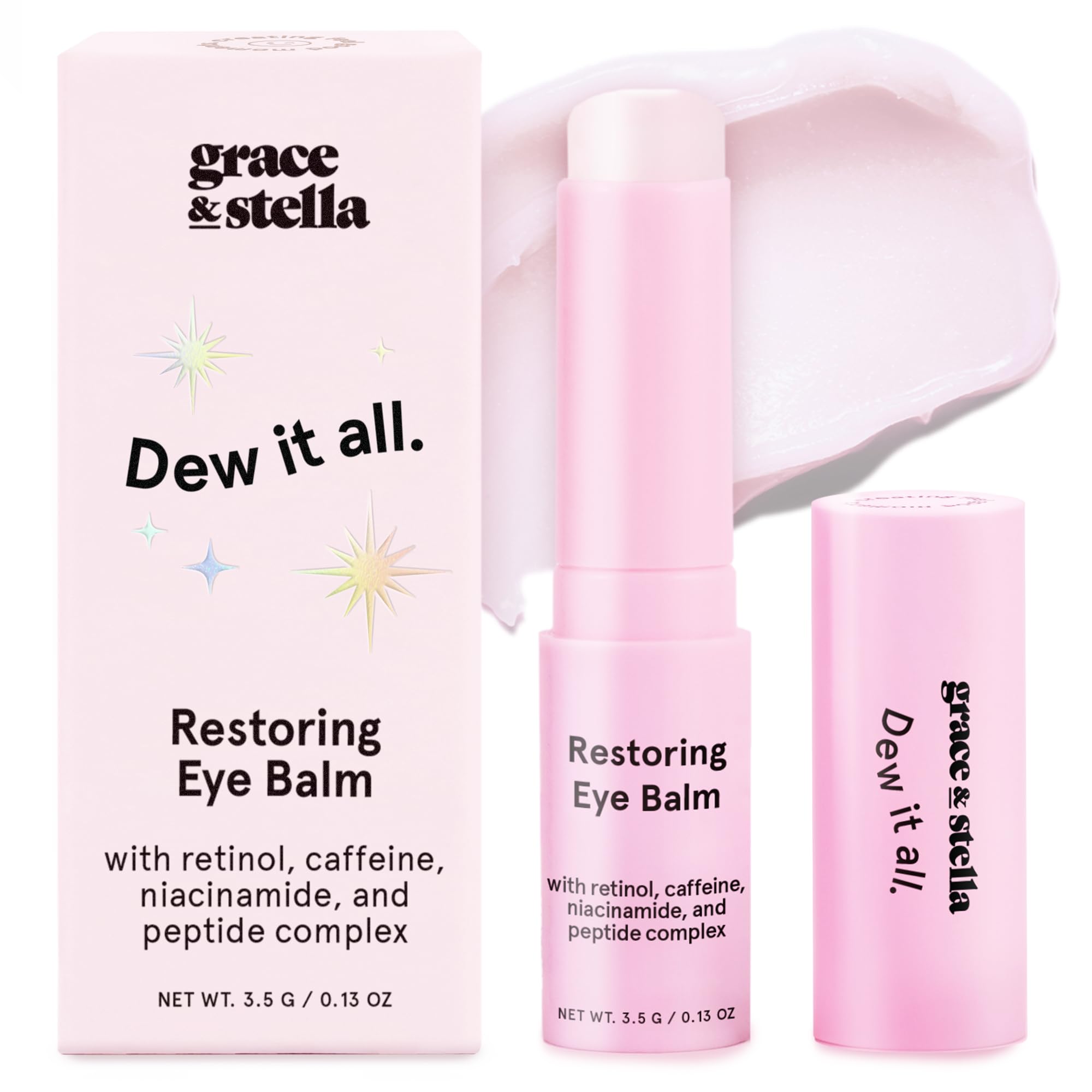 grace & stella front packaging showing compact travel-ready balm