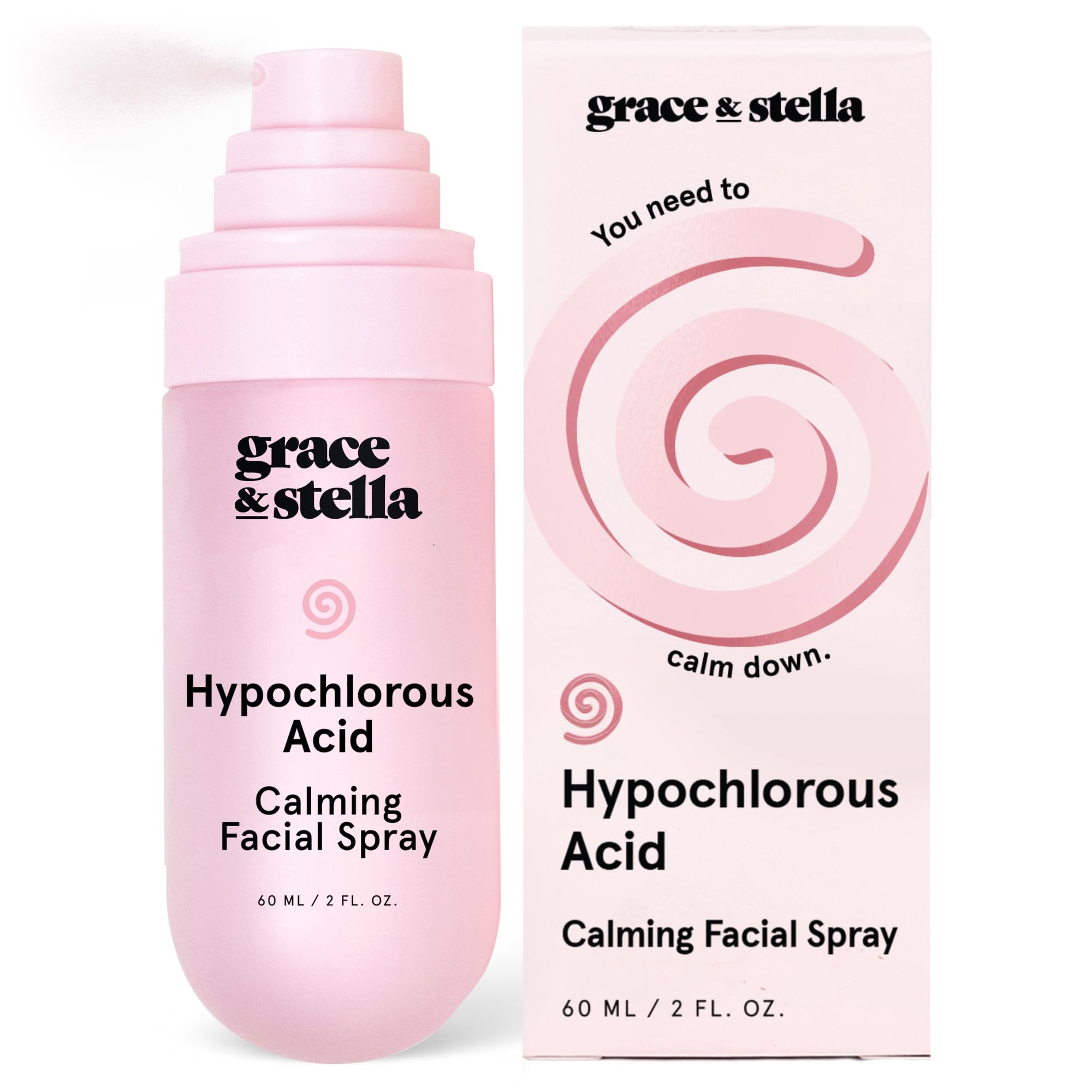 grace & stella front packaging travel spray shows compact calming mist