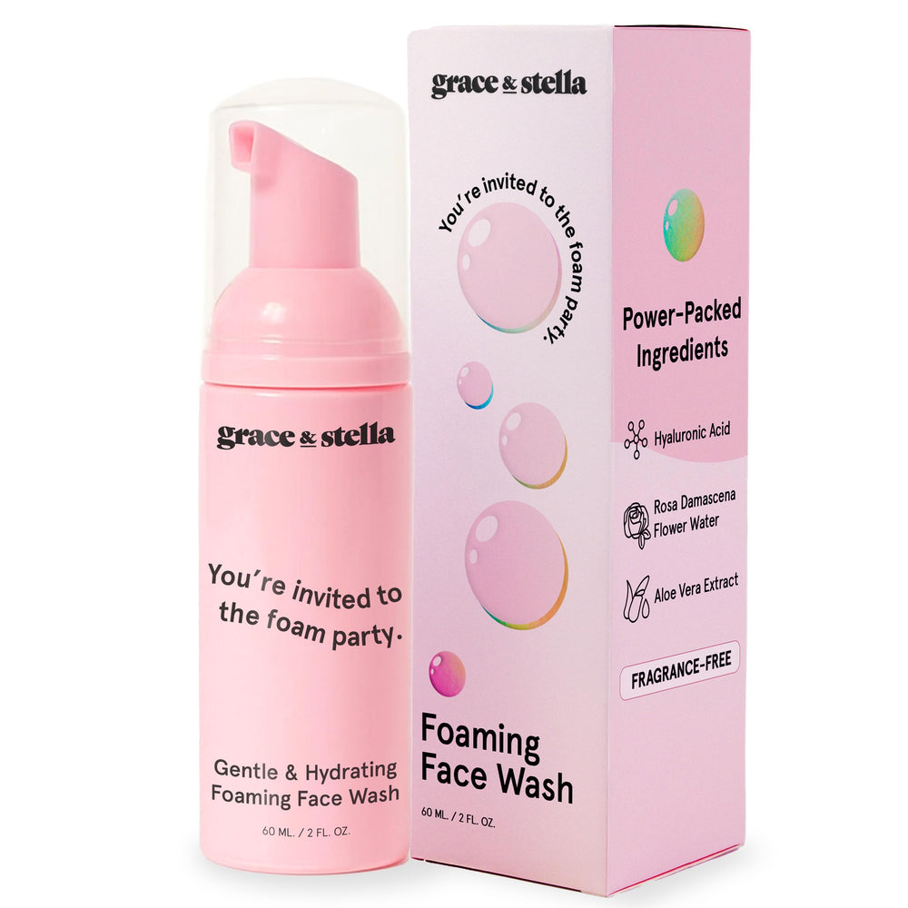 grace & stella front tube packaging showing travel-friendly 60ml and benefits