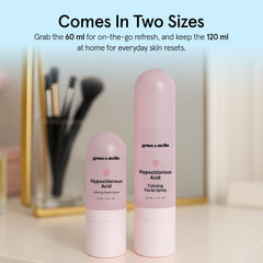 grace & stella applying mist to cheek to calm visible redness