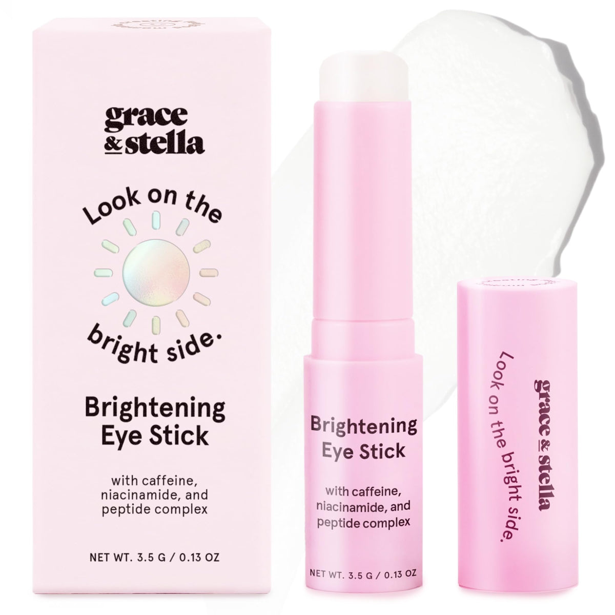 grace & stella front packaging showing compact balm stick for travel convenience
