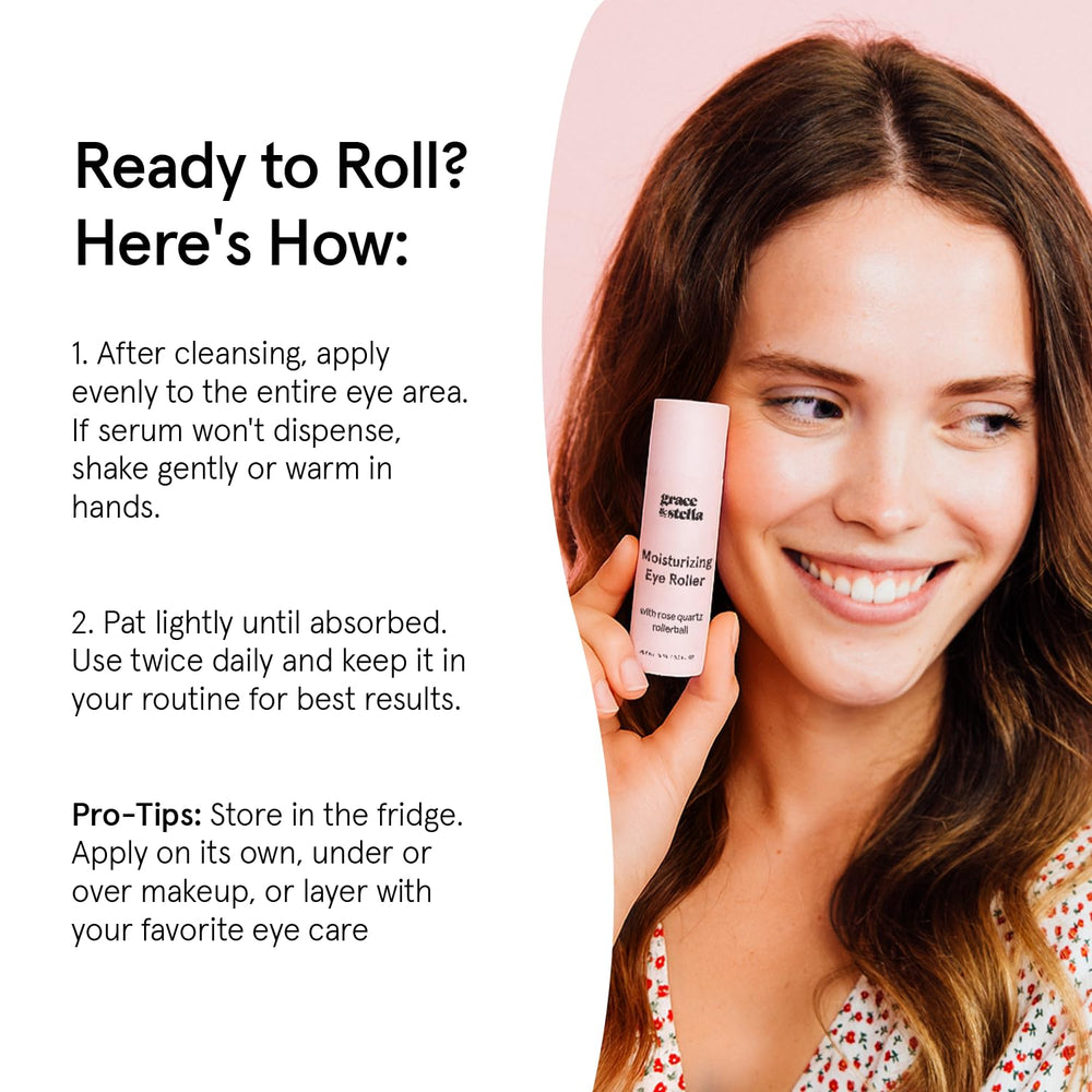 grace & stella rollerball on bathroom vanity lifestyle shot suggesting daily self-care ritual