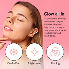 grace & stella rollerball close-up demonstrating cooling metal applicator benefit