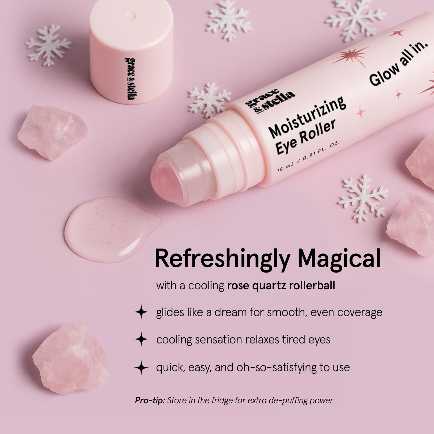 grace & stella serum texture on fingertip showing lightweight hydration and quick absorption