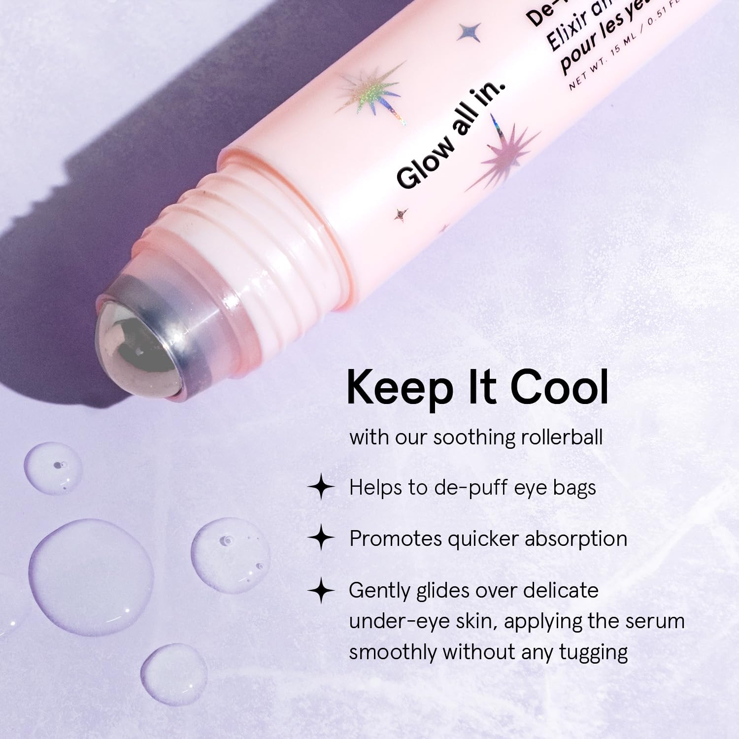 grace & stella serum texture on fingertip highlighting lightweight hydration