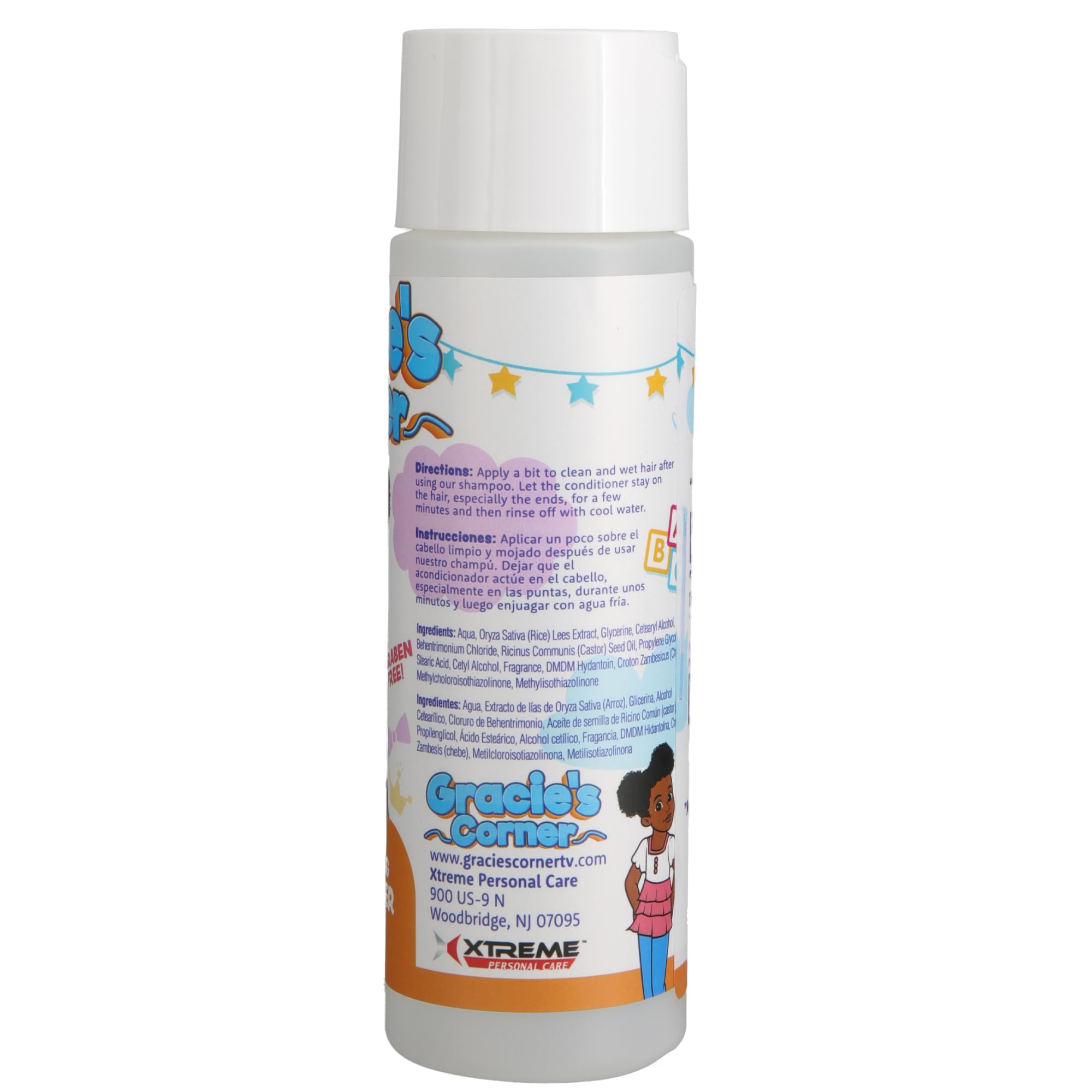 Gracie's Corner being applied to wet curly hair demonstrating gentle detangling benefit