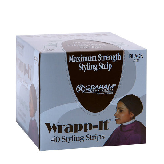 Graham Wrapp-it front packaging showing 40 styling strips and compact box for travel