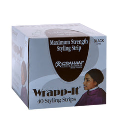 Graham Wrapp-it front packaging showing 40 styling strips and compact box for travel
