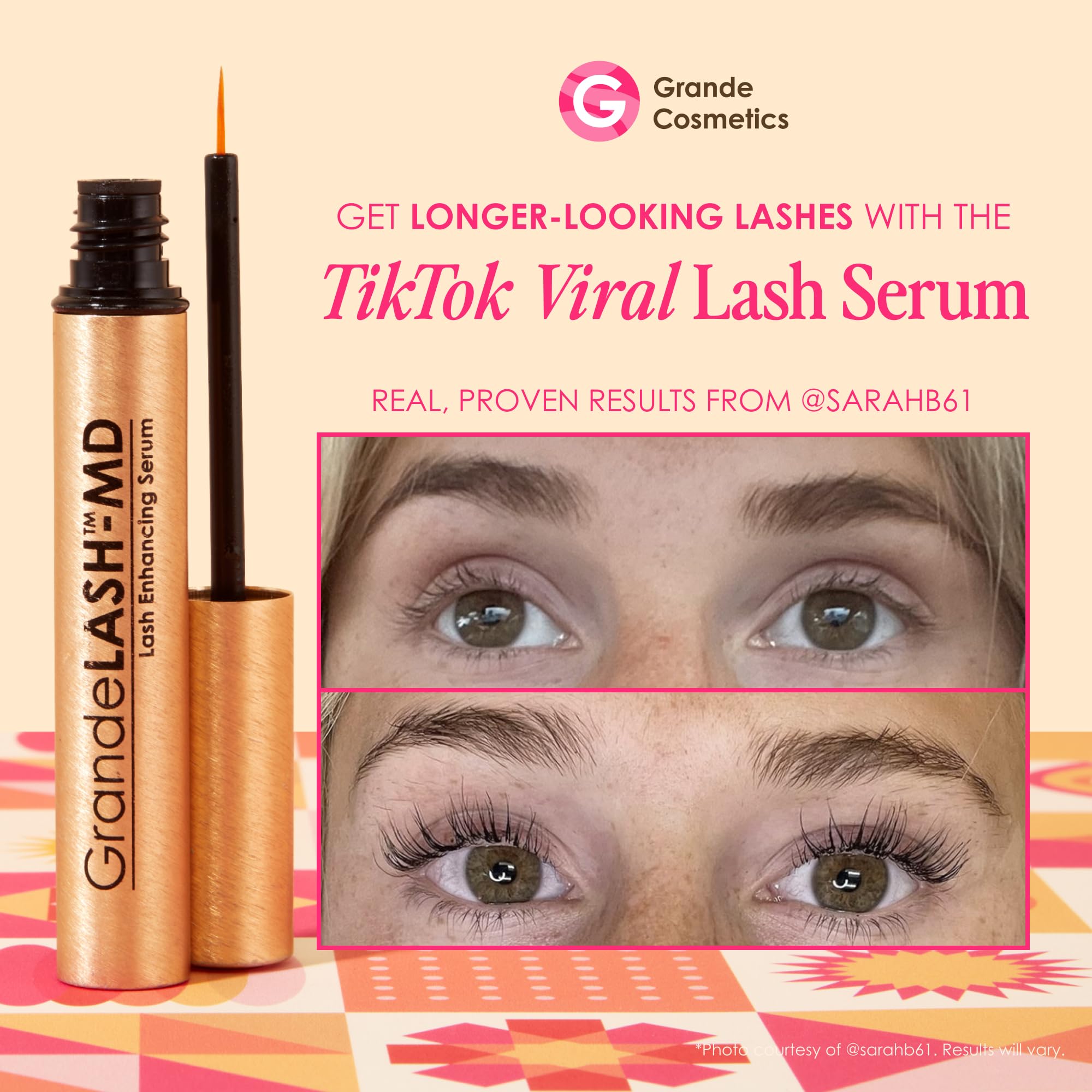 Grande Cosmetics GrandeLASH-MD brush applicator close-up showing precise nightly application