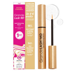 Grande Cosmetics GrandeLASH-MD front packaging showing product and branding, highlights supply