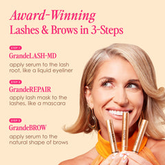 GrandeLASH‑MD mini wand detail demonstrating precise application benefit