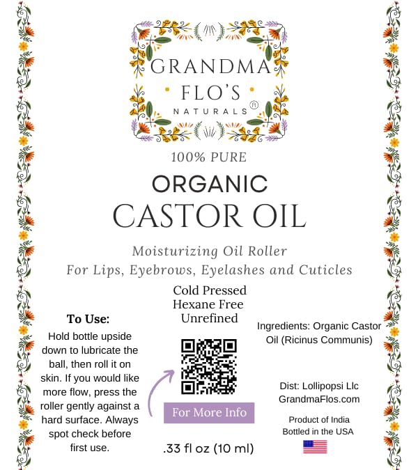 Grandma Flo's Naturals 10ml bottle next to lipstick to show compact travel scale