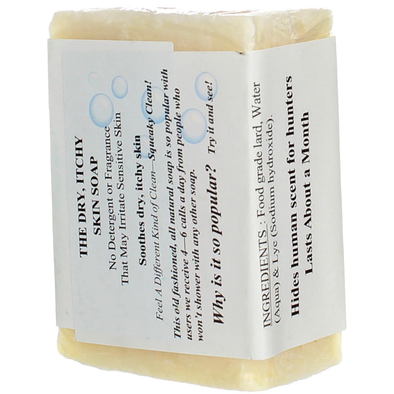 Grandma's Pure & Natural soap bar close texture highlighting long-lasting density