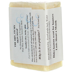 Grandma's Pure & Natural soap bar close texture highlighting long-lasting density