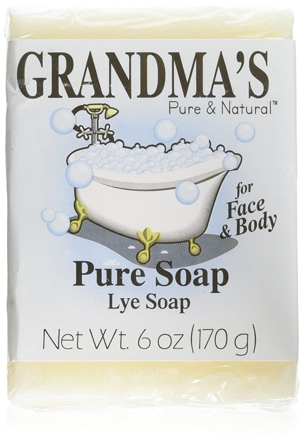 Grandma's Pure & Natural soap used to remove grease from tools demonstrating heavy-duty cleaning
