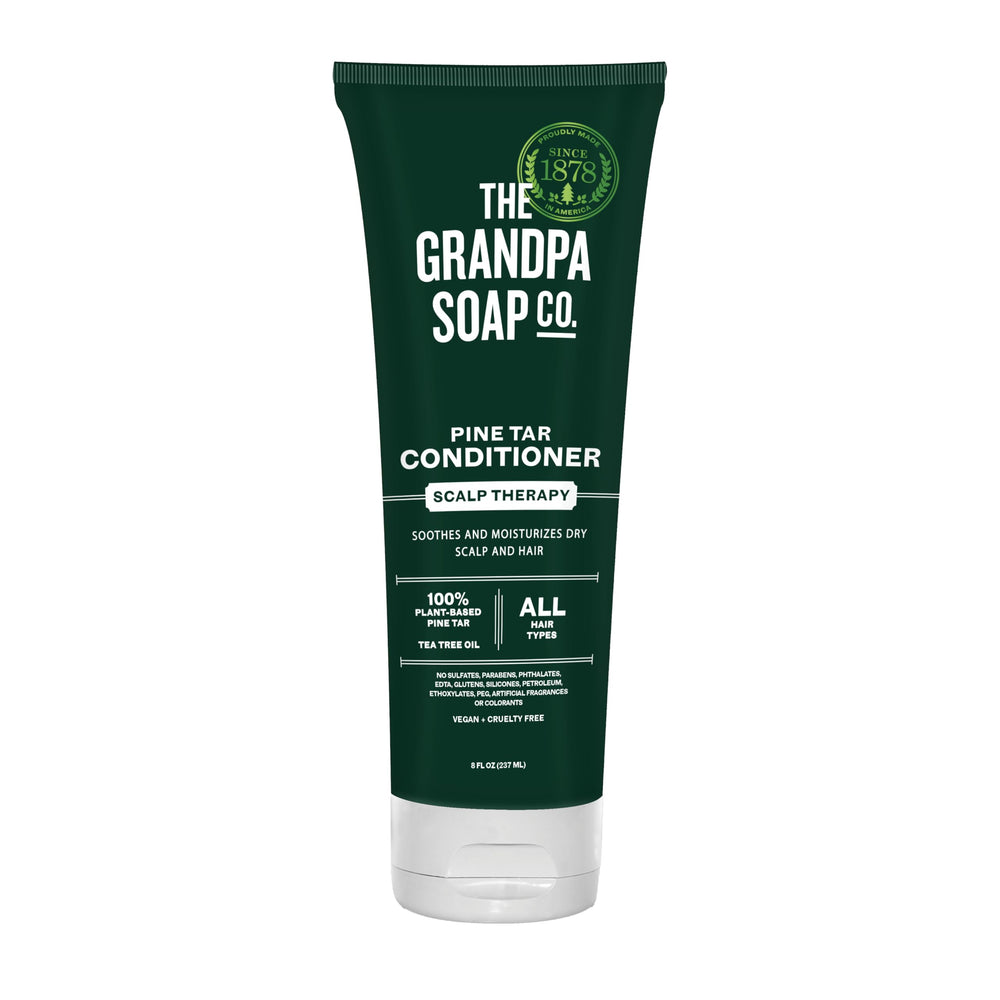 The Grandpa Soap Company front packaging shows product and benefits