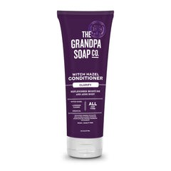 The Grandpa Soap Company front tube showing product name and 8 oz size, clear branding benefit
