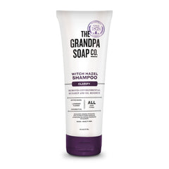 The Grandpa Soap Company front tube showing product and size benefits
