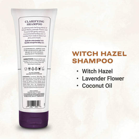 The Grandpa Soap Company close-up of witch hazel lavender and coconut oil ingredients