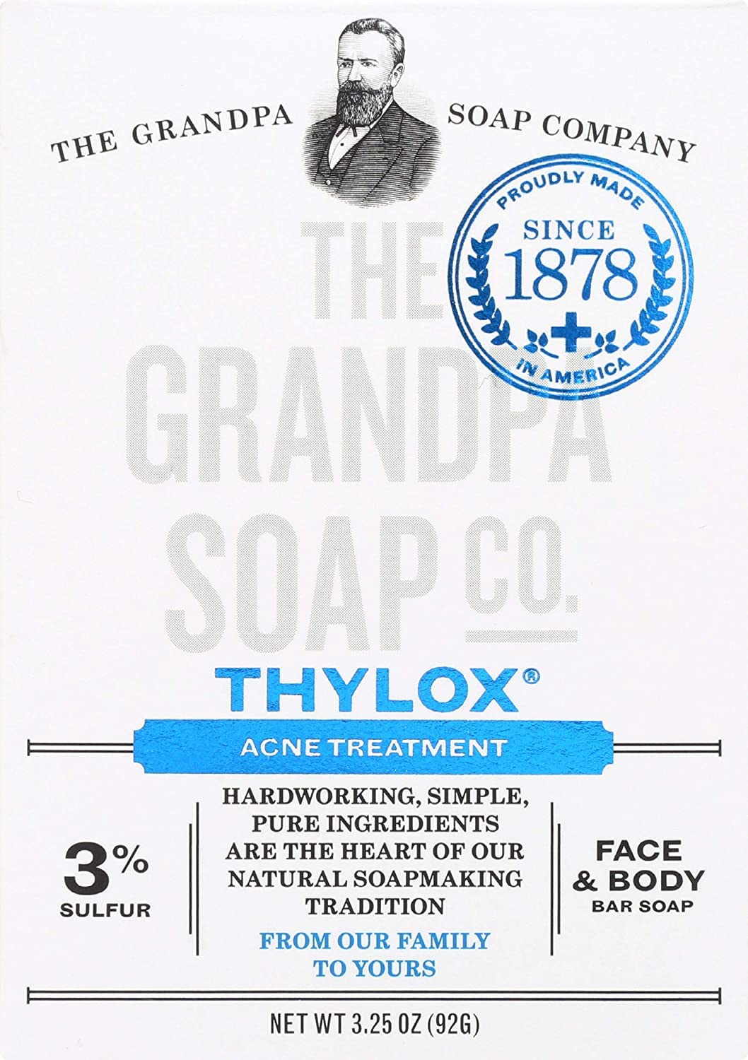 The Grandpa Soap Company front packaging showing brand and product benefit