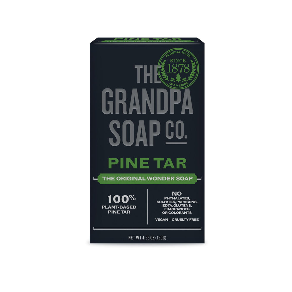 The Grandpa Soap Company front packaging showing 4.25 oz bar and natural look
