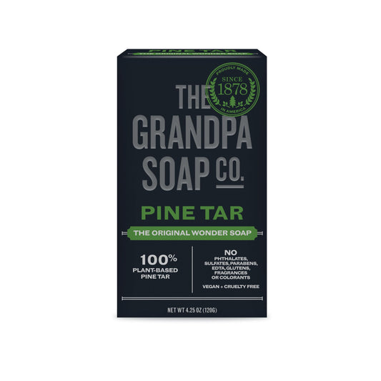 The Grandpa Soap Company front packaging showing 4.25 oz bar and natural look