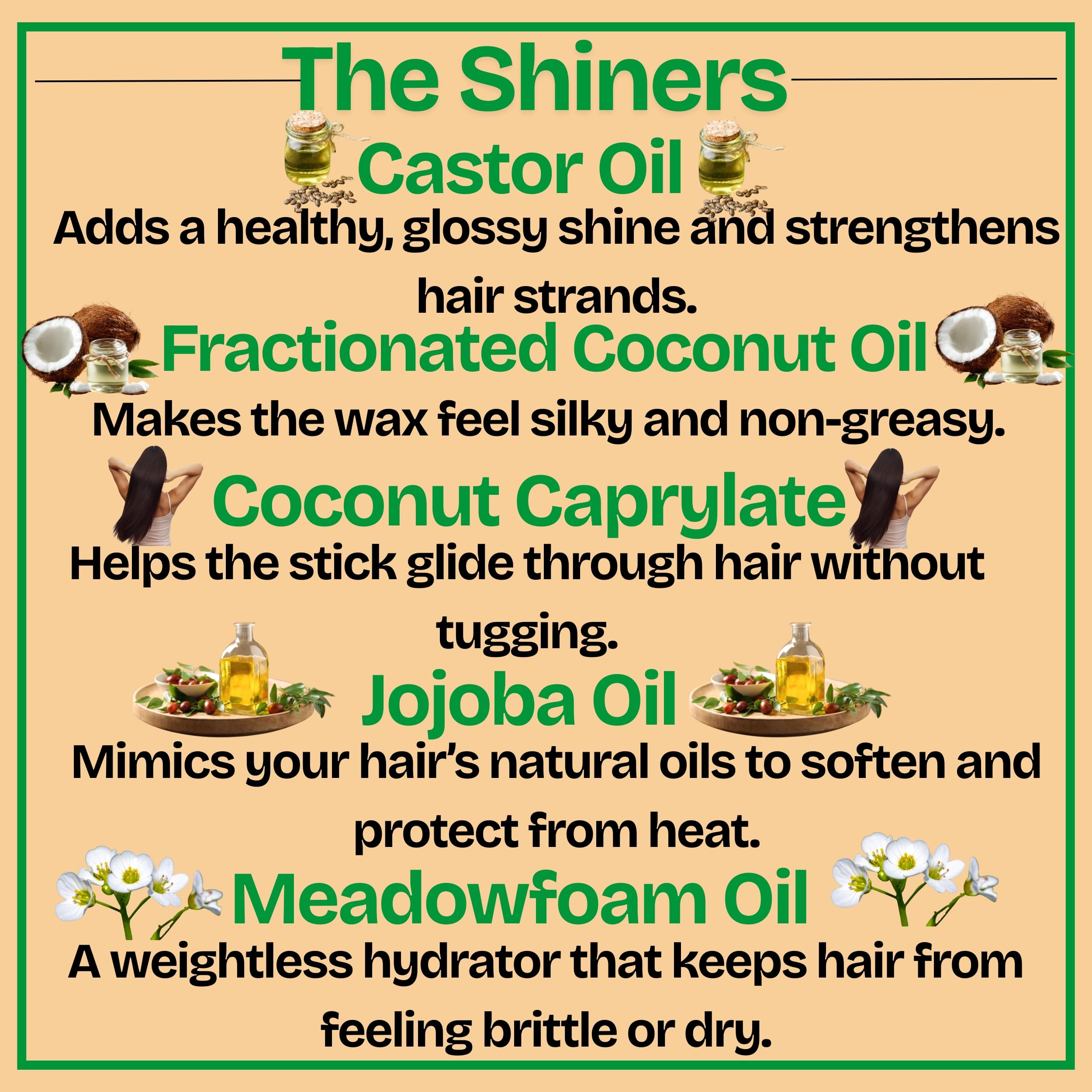 GranNaturals castor jojoba coconut meadowfoam oils displayed for hydration benefits