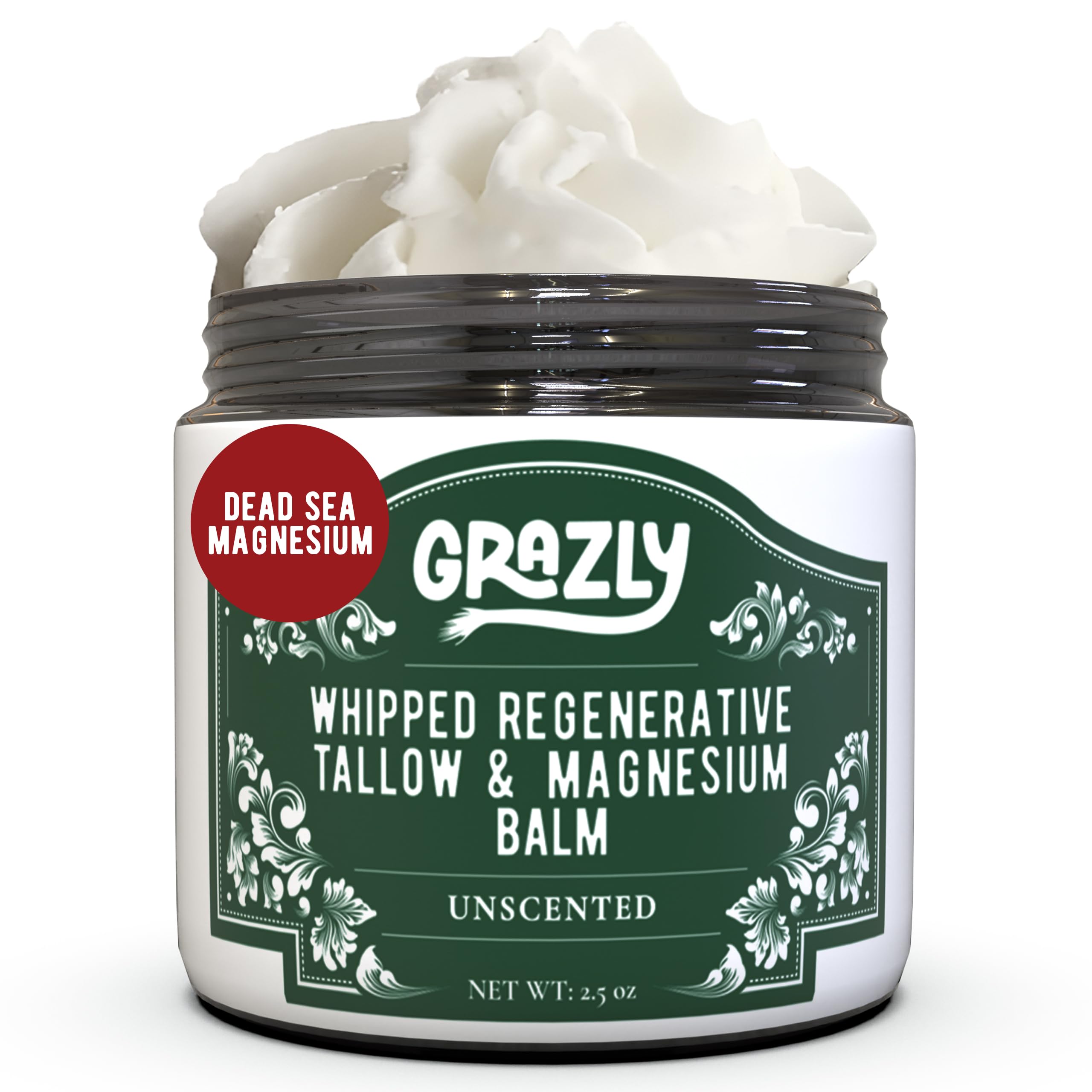 Grazly front jar label showing product name and unscented benefit