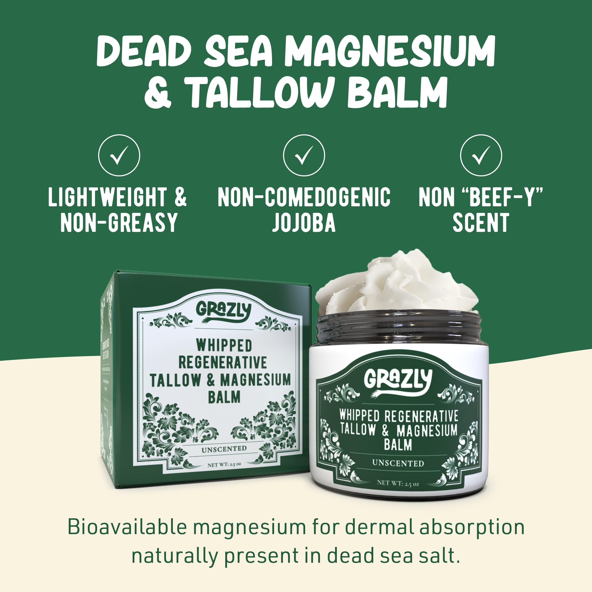 Grazly open jar top-down view highlighting smooth, creamy finish