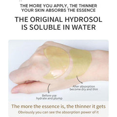 Green Cosmos patches in use on a woman relaxing with reduced puffiness