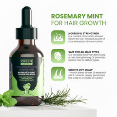 Green Cosmos rosemary oil texture close-up showing purity