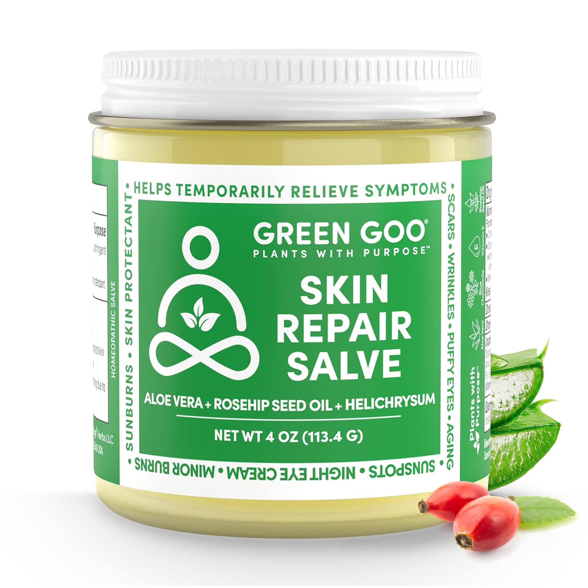 Salve applied to a healed scar area demonstrating improved appearance