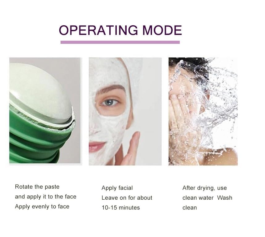 Green Mask Stick held in hand showing compact travel-friendly size