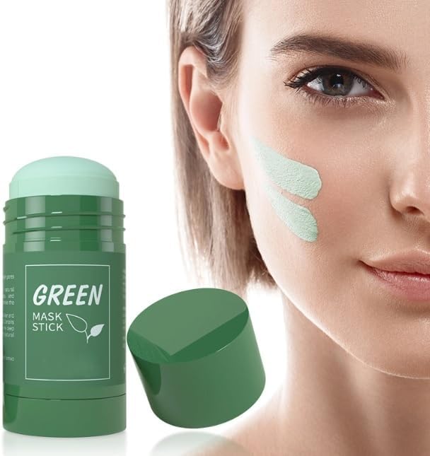 Green Mask Stick creamy green texture close-up highlighting gentle absorbency