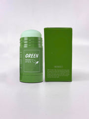 Green Mask Stick inside a toiletry bag showing portable skincare on the go