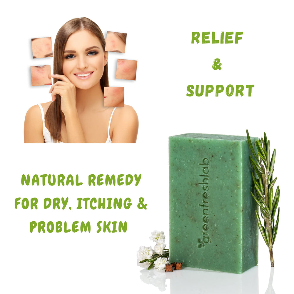 Greenfreshlab ingredients displayed including thyme rosemary patchouli for clarity