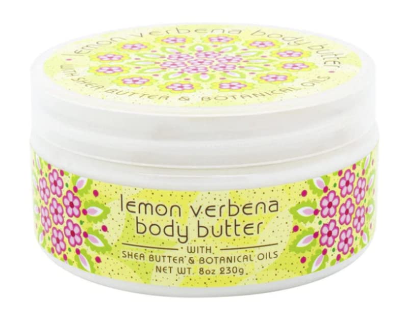 Close-up texture of Greenwich Bay Lemon Verbena body butter displaying creamy richness for deep hydration